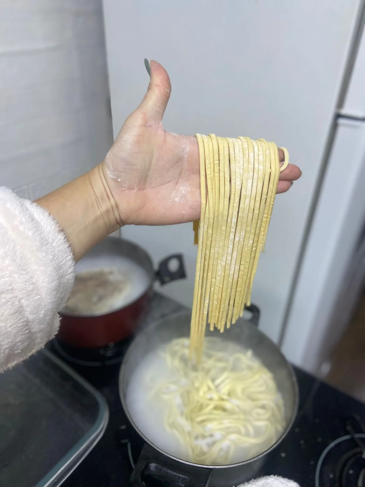 Massa artesanal feita pela Panelinhas da Bá