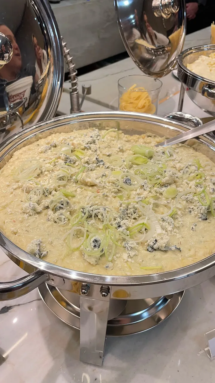 Risoto servido em evento da Panelinhas da Bá